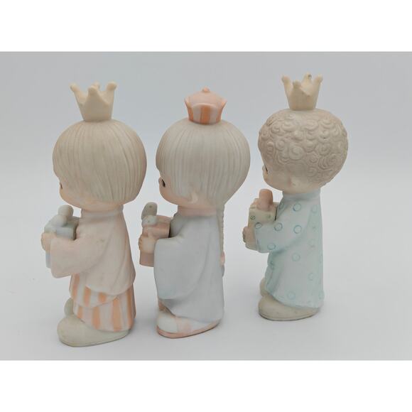Precious Moments Wee Three Kings Figurine Set 3 Enesco E-5635 1981 - Picture 5 of 6